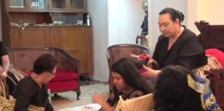 VIDEO: Young Hon. Lavinia ‘Ahome’e was tearful as Princess Pilolevu cut her hair in honour of Queen Mother