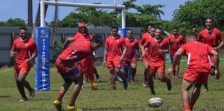 Tonga A players wear armbands to honour Queen Mother