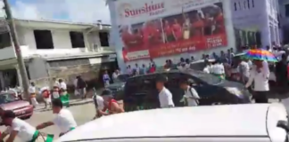 Raw: Brawl erupts following school parades in Nukuʻalofa