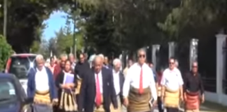 Dozens march to the king over Gov’t’s decision against Pacific Games hosting