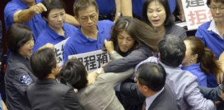 Brawl erupts in Taiwan Parliament
