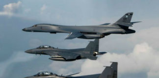 North Korea tensions continue to mount as USA flies bombers over region