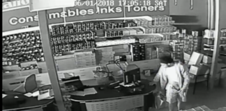 Captured on video: Police reportedly identify suspect in Office Equipment robbery