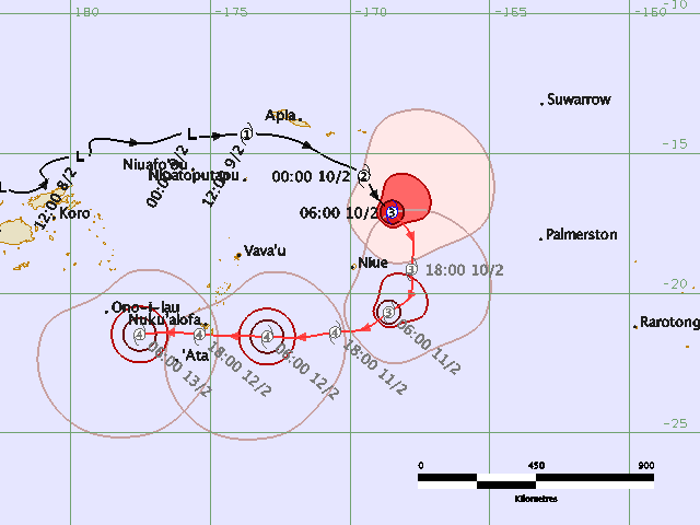 Vava’u, Ha’apai, Tongatapu and ‘Eua on hurricane alert as Gita strengthens