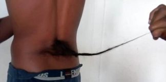 13-year-old boy with a tail worshipped as a god
