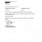 Letters from Auckland Transport and Baycorp