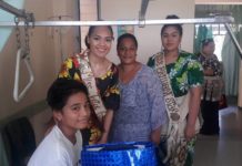 Young patient’s father thanks NZ Miss Heilala beauty contestants for visit