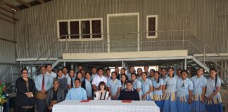School furniture donated by New Zealand to assist schools damaged by Cyclone Gita
