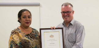 Woman awarded for 20 years of ‘dedication’ to Aust High Commission in Tonga