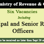 MInistry of Revenue sept