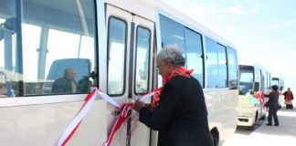 Three new buses donated by Japanese government