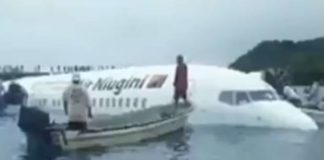Rescue operation underway after plane with 189 passenger capacity crashes into lagoon