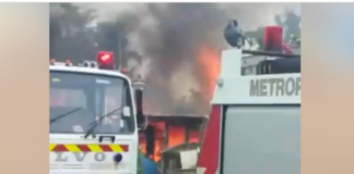 Video: East Nuku‘alofa fire billows out dark smoke