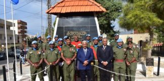 Fiji PM pays respects to the 36 Fijian soldiers who died at Qana