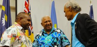 Photo of PM Pōhiva and PM Bainimarama in Tuvalu triggers joke about Fijian rebellious colonel Ratu Mara