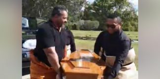 Watch: Covid-19 restrictions mean only a handful of mourners able to attend grandmother’s funeral