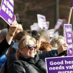 Nurses protesting