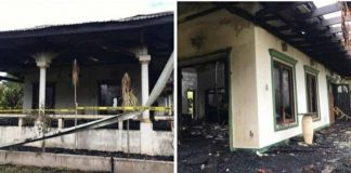 House at Tufumāhina royal residence left a shell after fire