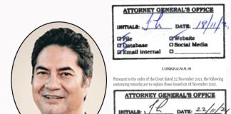 Unexplained changes to sentencing decision by Acting Chief Justice made in wake of complaint to king about Lord Afeaki’s appointment