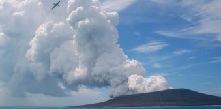 Tonga volcano grows in size as eruption continues for sixth day