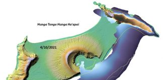 Digitised image shows extent of Hunga Tonga Hunga Ha’apai’s new size amid volcanic eruption