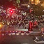 Protesters human waste thrown