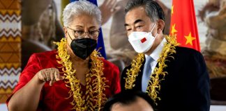 China signs deal with Samoa; Fiji leader meets with Australian minister