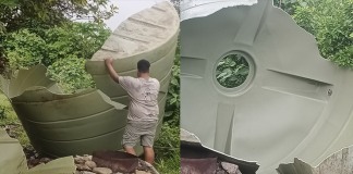 Plastic water tank bursts flooding a house in Niuatoputapu