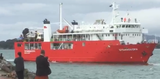 MV ‘Otuanga‘ofa departs Auckland after six months maintenance
