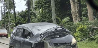 Car crashes into power pole on Tongatapu