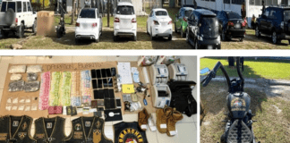 Tonga drug bust: 17 people arrested, Comanchero gang clothing, patches and Harley-Davidson motorcycle seized