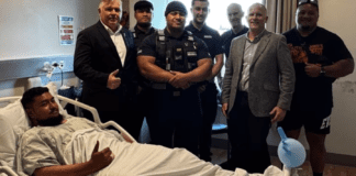 Police Minister Mark Mitchell visits Lopeti in hospital following stabbing incident at Auckland’s New Market