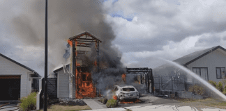 Fire badly damages home in north Auckland