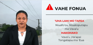 Strong wind warning for Tonga groups