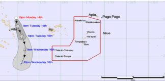 Tropical disturbance TD11F monitored near Tonga, low to moderate cyclone risk
