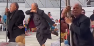 Vibrant dancing elder steals the spotlight during Tonga’s church conference season