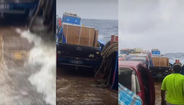 Gale-force winds rip off MV ‘Onemato’s bow door, forcing emergency ...