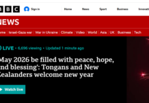 BBC welcomes 2026 with New Year message featuring Tongans and New Zealanders