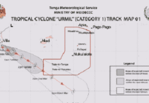 Tropical depression upgraded to Cyclone Urmil as system tracks west of Tonga