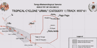 Tropical depression upgraded to Cyclone Urmil as system tracks west of Tonga
