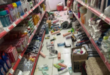 Photos show items toppled from pantry during Tonga quake
