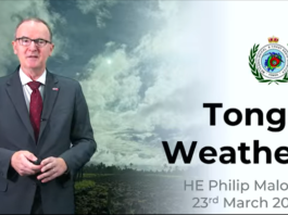 UK High Commissioner surprises viewers on Tonga’s weather report for World Meteorological Day