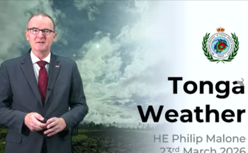 UK High Commissioner surprises viewers on Tonga’s weather report for World Meteorological Day