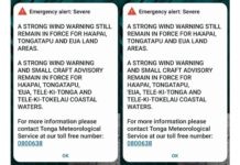 New mobile alert system rolled out by Tonga Met