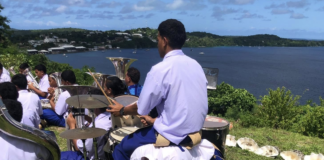 Brass band’s improvised seat highlights Vava‘u māfana spirit