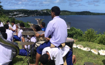 Brass band’s improvised seat highlights Vava‘u māfana spirit