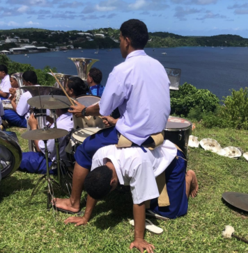 Brass band’s improvised seat highlights Vava‘u māfana spirit