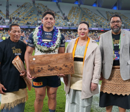 Princess Angelika, PM Fakafanua honour Taumalolo’s 300-game milestone in Townsville
