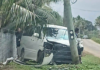Van crashes into power pole in Tonga