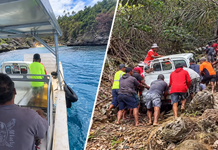 Bringing a van ashore in Fotuhaʻa is no ordinary delivery — it takes a village